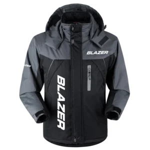 Blazer Exclusive Logo Outdoor Charging Suit Plush Waterproof Windproof Jacket Detachable Hood HCPDPCS1409BLZ
