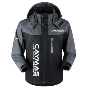 Caymas Exclusive Logo Outdoor Charging Suit Plush Waterproof Windproof Jacket Detachable Hood HCPDPCS1409CBZ