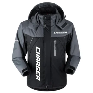 Charger Exclusive Logo Outdoor Charging Suit Plush Waterproof Windproof Jacket Detachable Hood HCPDPCS1409CGZ