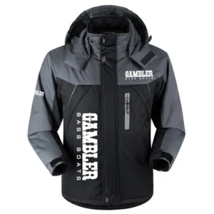Gambler Exclusive Logo Outdoor Charging Suit Plush Waterproof Windproof Jacket Detachable Hood HCPDPCS1409GBZ