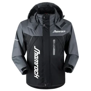 Shamrock Exclusive Logo Outdoor Charging Suit Plush Waterproof Windproof Jacket Detachable Hood HCPDPCS1409SHZ