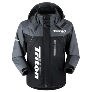 Triton Exclusive Logo Outdoor Charging Suit Plush Waterproof Windproof Jacket Detachable Hood HCPDPCS1409TBZ