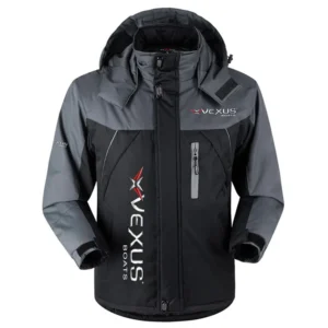 Vexus Exclusive Logo Outdoor Charging Suit Plush Waterproof Windproof Jacket Detachable Hood HCPDPCS1409VBZ