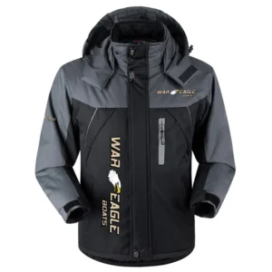 War Eagle Exclusive Logo Outdoor Charging Suit Plush Waterproof Windproof Jacket Detachable Hood HCPDPCS1409WEZ