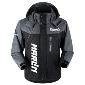 Marlin Exclusive Logo Outdoor Charging Suit Plush Waterproof Windproof Jacket Detachable Hood TTPDPCS2409MALZ