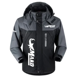 Mako Exclusive Logo Outdoor Charging Suit Plush Waterproof Windproof Jacket Detachable Hood TTPDPCS2409MAZ