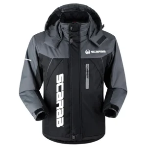 Scarab Exclusive Logo Outdoor Charging Suit Plush Waterproof Windproof Jacket Detachable Hood TTPDPCS2409SCRZ