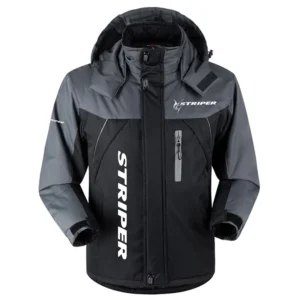 Striper Exclusive Logo Outdoor Charging Suit Plush Waterproof Windproof Jacket Detachable Hood TTPDPCS2409SPEZ