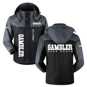 Gambler Exclusive Logo Outdoor Charging Suit Plush Waterproof Windproof Jacket Detachable Hood HCPDPCS1409GBZB