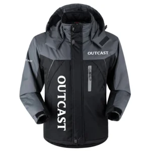 Outcast Exclusive Logo Outdoor Charging Suit Plush Waterproof Windproof Jacket Detachable Hood HCPDPCS1409OTAZ