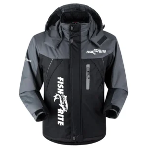 Fish Rite Exclusive Logo Outdoor Charging Suit Plush Waterproof Windproof Jacket Detachable Hood TTPDPCS2409FRZ