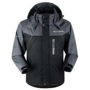 Allison Exclusive Logo Outdoor Charging Suit Plush Waterproof Windproof Jacket Detachable Hood HCPDPCS1409ALZ-B