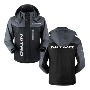 Nitro Exclusive Logo Outdoor Charging Suit Plush Waterproof Windproof Jacket Detachable Hood HCPDPCS1409NZ-B