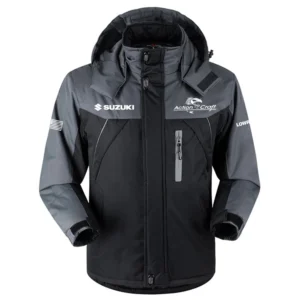 Action Craft Suzuki Lowrance Outdoor Charging Suit Plush Waterproof Windproof Jacket Detachable Hood TTPDPCS2409ASUL