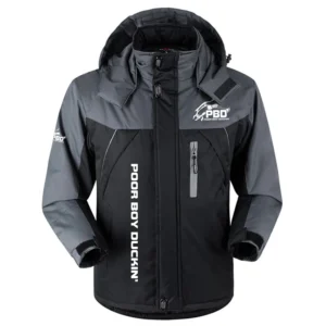 Poor Boy Duckin Outdoor Charging Suit Plush Waterproof Windproof Jacket Detachable Hood TTPDPCS2409PBDZ