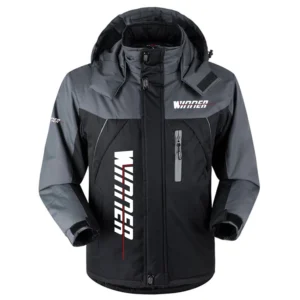 Winner Bass Boat Exclusive Logo Outdoor Charging Suit Plush Waterproof Windproof Jacket Detachable Hood TTPDPCS2409WBBZ