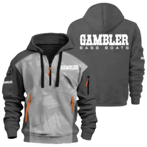 Gambler Exclusive Logo Hoodie Half Zipper TTFSHHZ3D081910GBZ