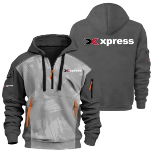 Xpress Exclusive Logo Hoodie Half Zipper TTFSHHZ3D081910XBZ