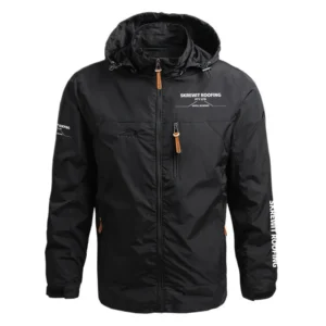 Skrewit Roofing Exclusive Logo Waterproof Outdoor Jacket Detachable Hood OUFAWOJ0819SKRZ