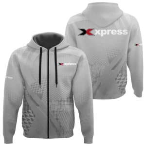 Xpress Exclusive Logo Zipper Hoodie TTFSHDZ3D081907XBZ