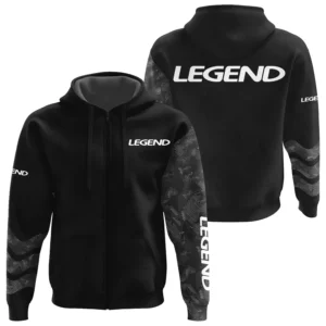 Legend Bass Boat Exclusive Logo Zipper Hoodie TTFSHDZ3D081911LEBZ