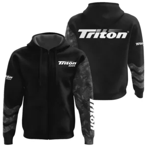 Triton Exclusive Logo Zipper Hoodie TTFSHDZ3D081911TBZ