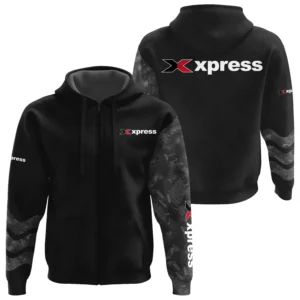 Xpress Exclusive Logo Zipper Hoodie TTFSHDZ3D081911XBZ