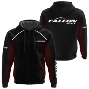 Falcon Exclusive Logo Zipper Hoodie TTFSHDZ3D081912FAZ