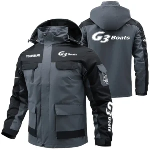 G3 Exclusive Logo Water Resistant Outdoor Jacket Detachable Hood TTFSV2030819G3Z
