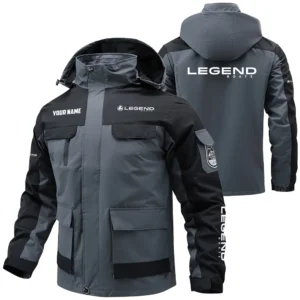 Legend Exclusive Logo Water Resistant Outdoor Jacket Detachable Hood TTFSV2030819LEZ