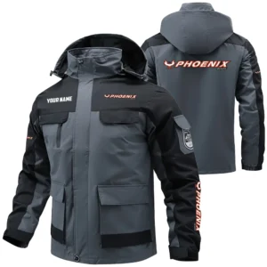 Phoenix Exclusive Logo Water Resistant Outdoor Jacket Detachable Hood TTFSV2030819PBZ