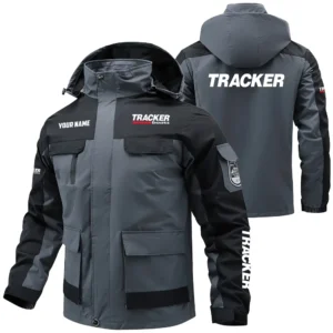 Tracker Exclusive Logo Water Resistant Outdoor Jacket Detachable Hood TTFSV2030819TRZ