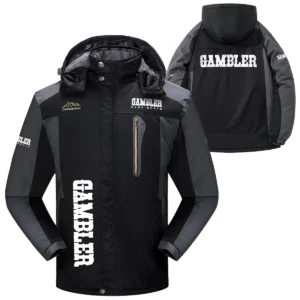 Gambler Exclusive Logo Fleece Windbreaker Jacket Detachable Hood TTFSDFJ2510GBZ