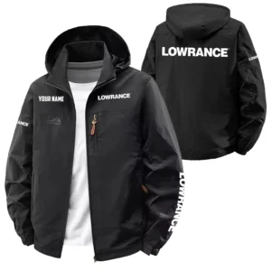 Lowrance Exclusive Logo Softshell Waterproof Outdoor Jacket Detachable Hood TTFSWOJA0819LZ