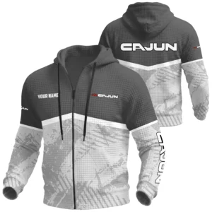 Cajun Exclusive Logo Waffle Zipper Hoodie TTFSWHZS3D081901CJZ