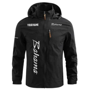 Bahama Exclusive Logo Waterproof Outdoor Windbreaker Jacket Detachable Hood TTFSWOJNC2510BMZ
