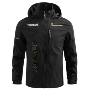 Century Exclusive Logo Waterproof Outdoor Windbreaker Jacket Detachable Hood TTFSWOJNC2510CYZ