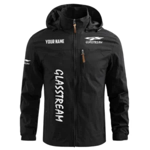 Glasstream Exclusive Logo Waterproof Outdoor Windbreaker Jacket Detachable Hood TTFSWOJNC2510GSZ