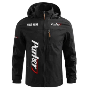 Parker Exclusive Logo Waterproof Outdoor Windbreaker Jacket Detachable Hood TTFSWOJNC2510PAZ