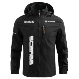 Scarab Exclusive Logo Waterproof Outdoor Windbreaker Jacket Detachable Hood TTFSWOJNC2510SCRZ