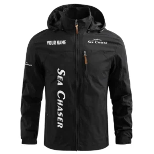 Sea Chaser Exclusive Logo Waterproof Outdoor Windbreaker Jacket Detachable Hood TTFSWOJNC2510SEAZ