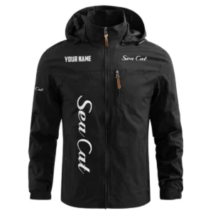 Sea Cat Exclusive Logo Waterproof Outdoor Windbreaker Jacket Detachable Hood TTFSWOJNC2510SECZ
