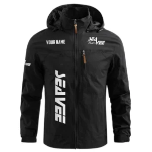 Sea Vee Exclusive Logo Waterproof Outdoor Windbreaker Jacket Detachable Hood TTFSWOJNC2510SEVZ
