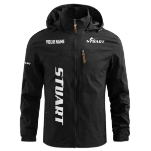 Stuart Exclusive Logo Waterproof Outdoor Windbreaker Jacket Detachable Hood TTFSWOJNC2510STUZ