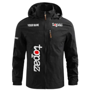 Topaz Exclusive Logo Waterproof Outdoor Windbreaker Jacket Detachable Hood TTFSWOJNC2510TPZ