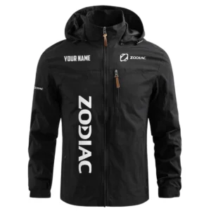 Zodiac Exclusive Logo Waterproof Outdoor Windbreaker Jacket Detachable Hood TTFSWOJNC2510ZDZ